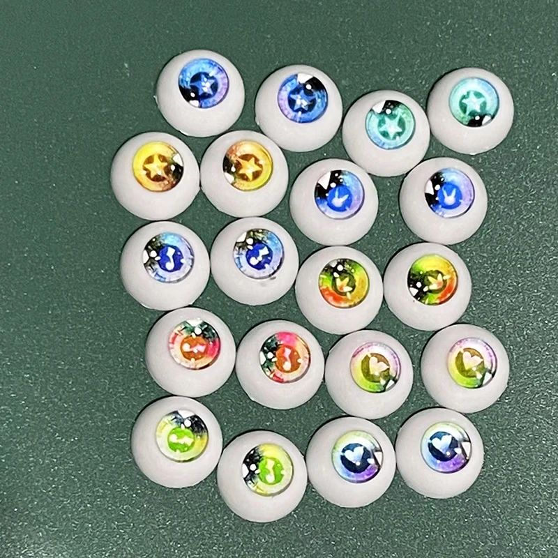 2 Pairs 12mm/14mm Cartoon Eyeball Plush Toy Eyes Doll 1/6 BJD Eyes
