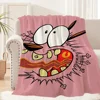 Cartoon C-Courage the C-Cowardly D-Dog Blanket Plush Nap Sofa rug for Living Room Office Bedroom Birthday Home Travel Kid Gifts 6