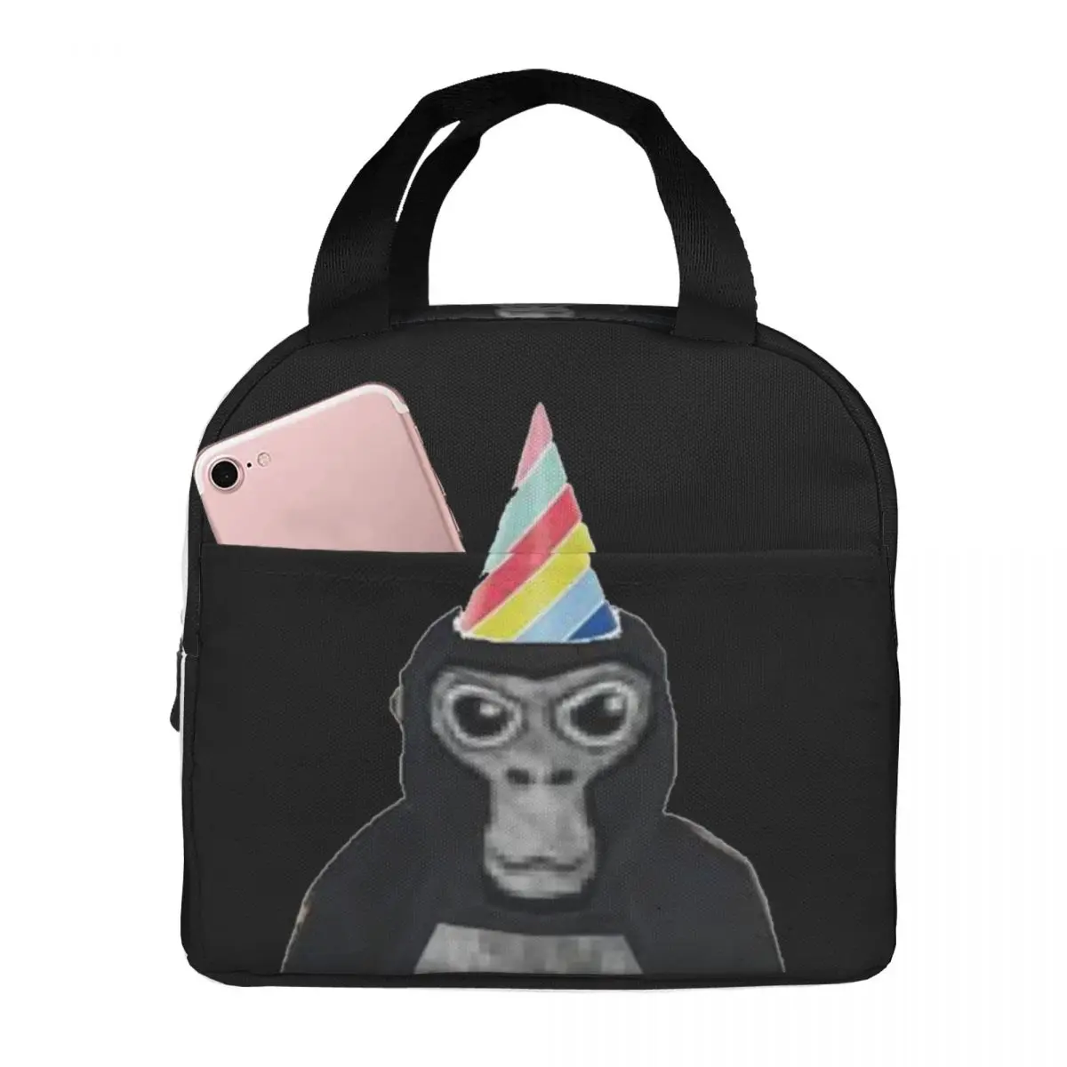 Gorilla Tag Monkey Lunch Bags Insulated Bento Box Portable Lunch Tote Resuable Picnic Bags Cooler Thermal Bag for Woman Office