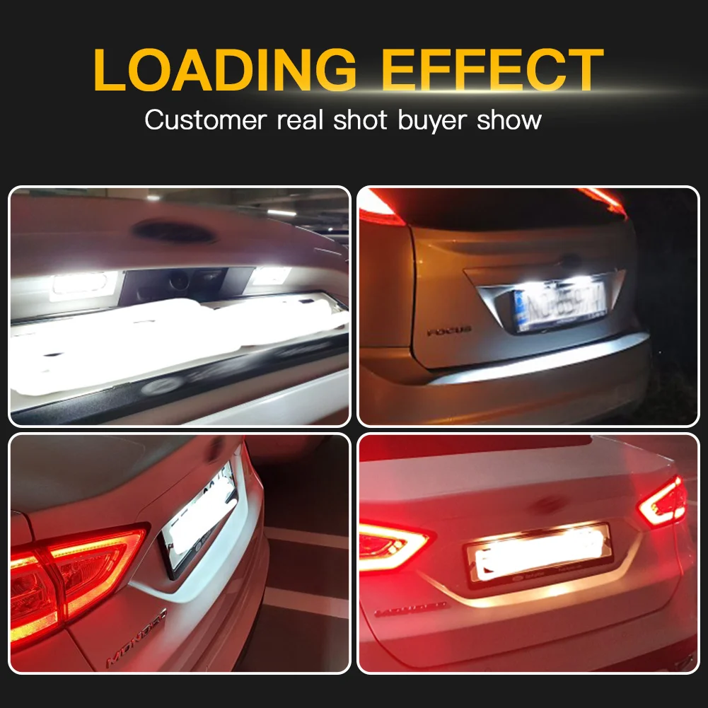 2x Car LED License Plate Light For 2015-2021 Ford Edge Ranger C