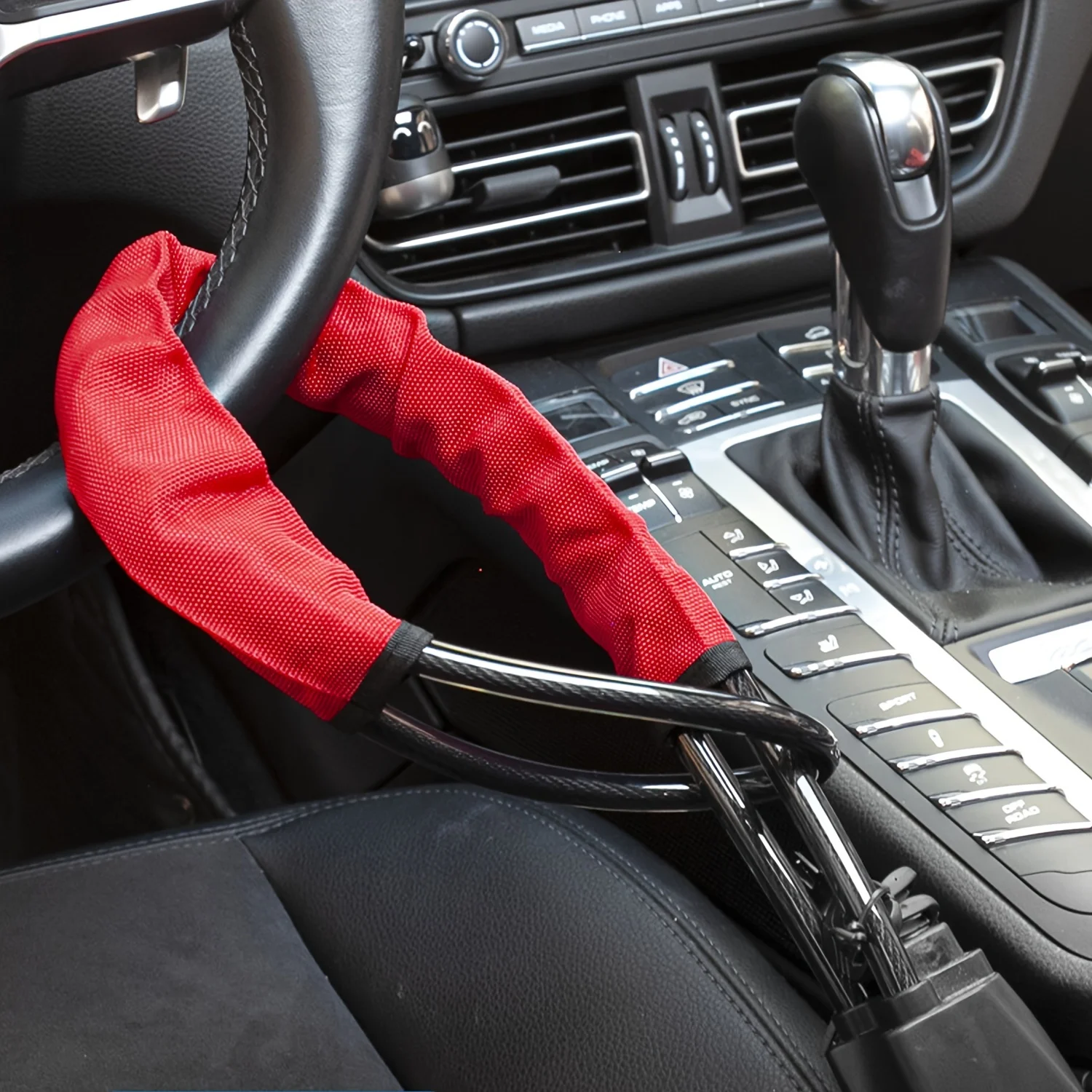 Universal Anti-Theft Steering Wheel Lock for Vehicles, Trucks, and SUVs