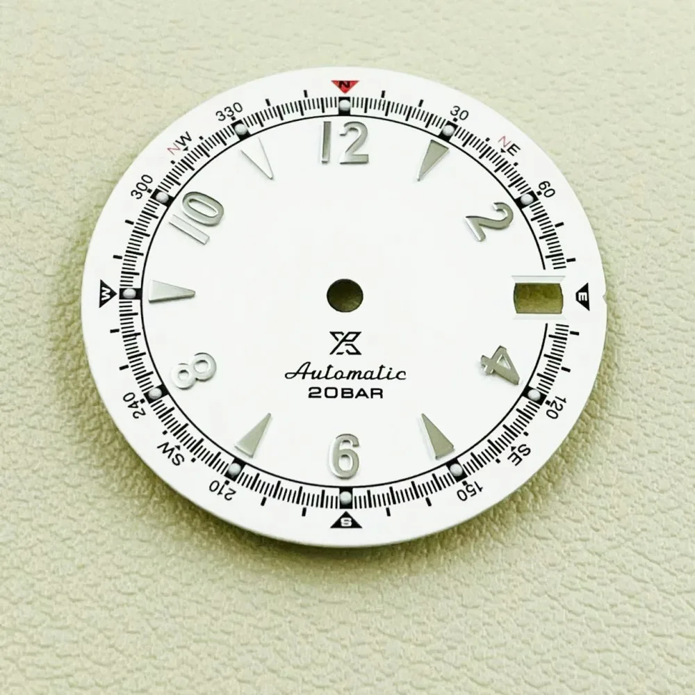 NH35 Dial dIal Vintake Face Plate Mechanical Watch Night Disc NH35A/4R/35/4R36 Movement Pointer Size 28.5mm Watch Accessories