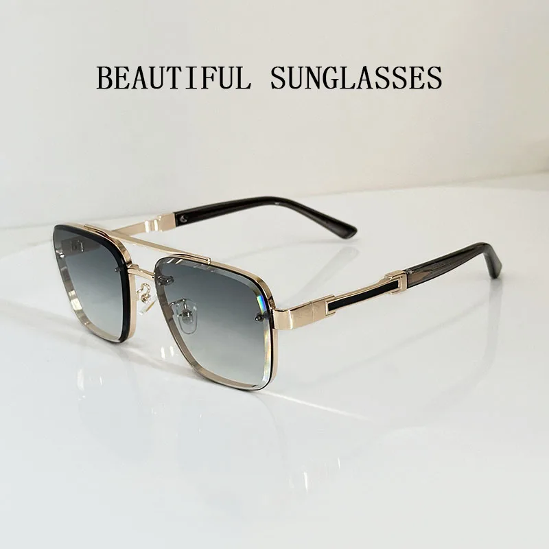 Vintage Luxury Square Sunglasses - Retro Fashion Eyewear