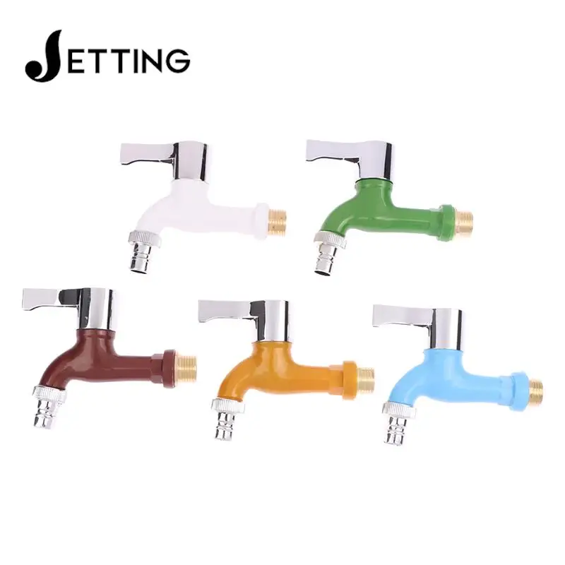 

Garden Balcony Water Tap 1/2" Male Thread Washing Machine Faucet Wall Mount Plastic Water Hose Quick Connector