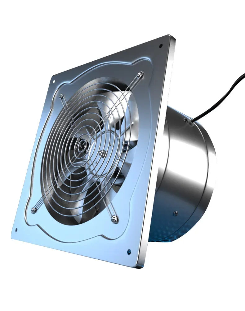 인라인 배기 선풍기 환기 파이프 선풍기, 욕실 주방 벽 창 스테인레스 스틸 다락방 환풍기, 6 인치, 7 인치 