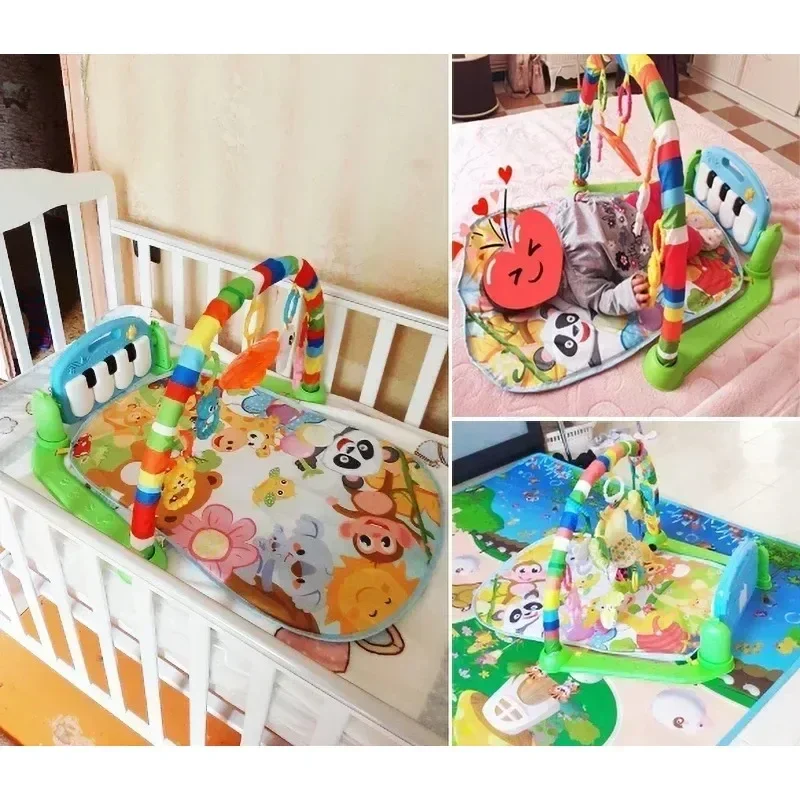 Baby Multifunctional Fitness Frame Activity Gym Play Mat Musical Rack Infant Educational Crawling Carpet Toy Children Gift