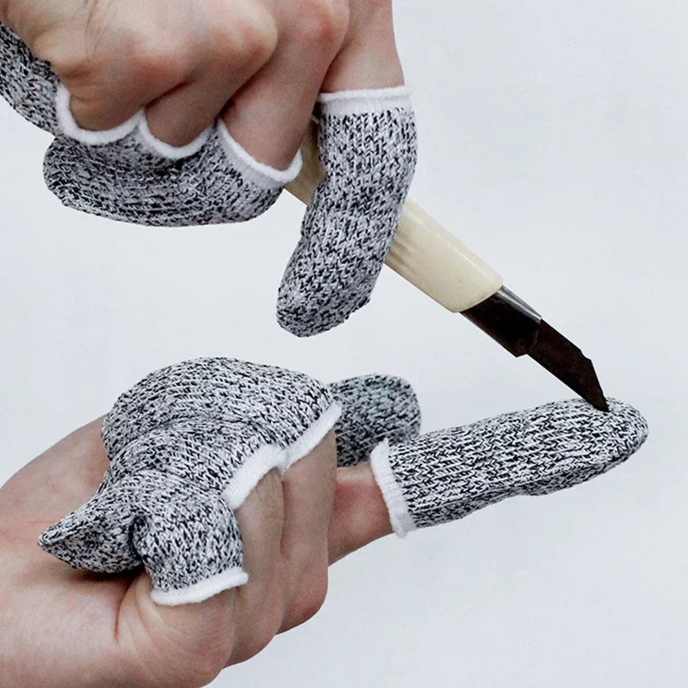 Anti-Cut Finger Cover Finger Protector Sleeve 10pcs 5-level Elastic Wear-resistant Sleeves for Protection