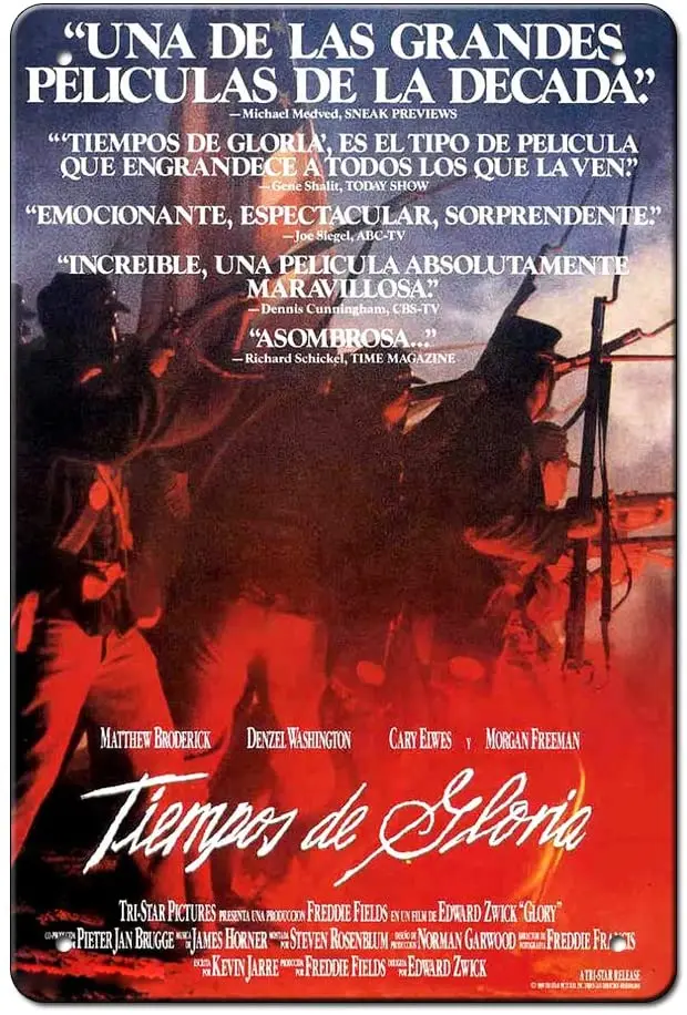 Glory 1989 металлический жестяной плакат из фильма настенный винтажное