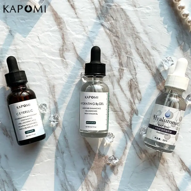 Kapomi Vitamin C/ Hydrating B5 /Hyaluronic Acid Serum Beauty Health Face Whitening Facial Dark Spot Remover Anti Age Face Serum blossoming beauty hydrating