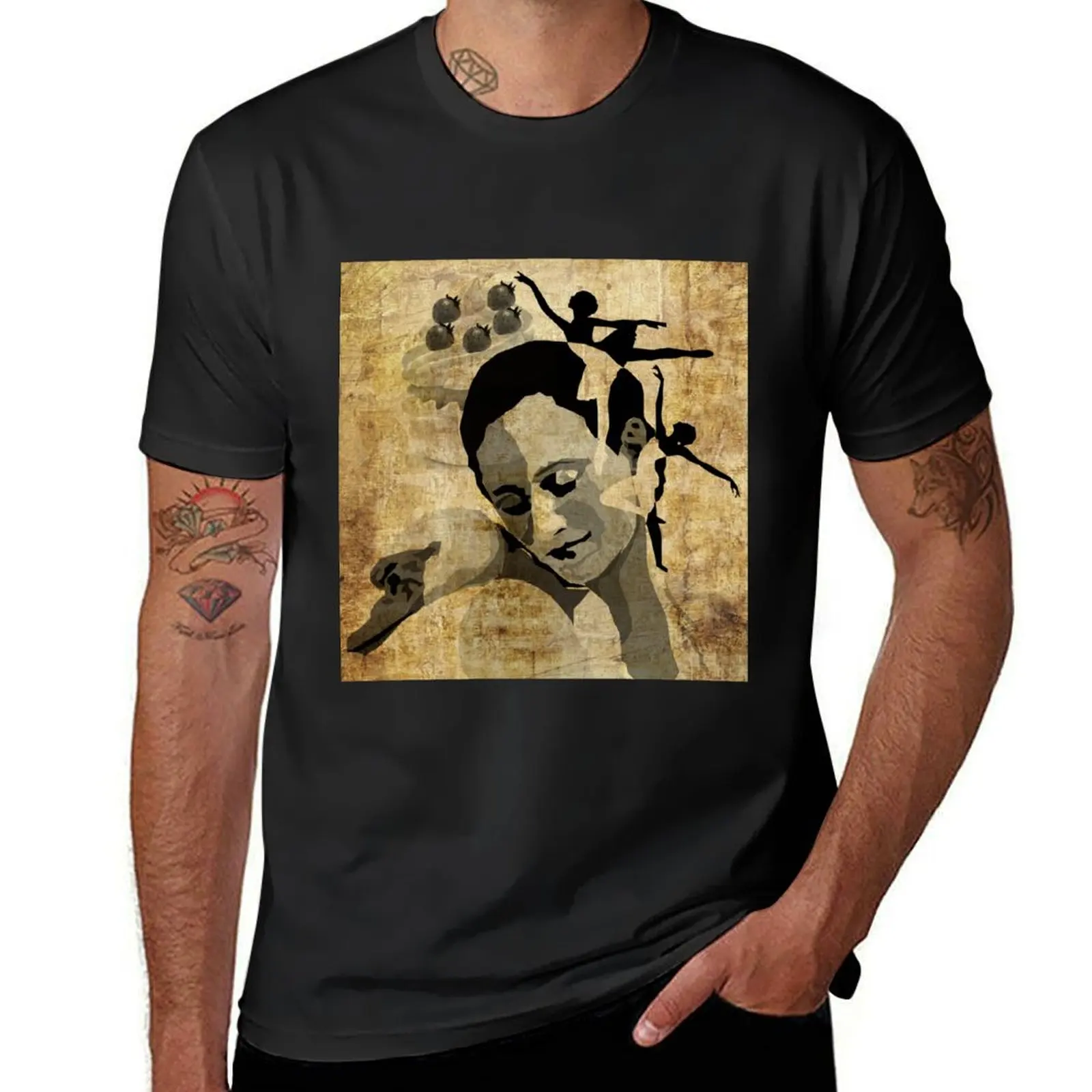 

Anna Pavlova vintage T-Shirt blacks tops summer clothes workout shirts for men