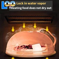 Couvercle anti-éclaboussures pour micro-ondes, couvercle de chauffage pour four domestique, couvercle transparent pour assiette, poignée, accessoires de cuisine 5