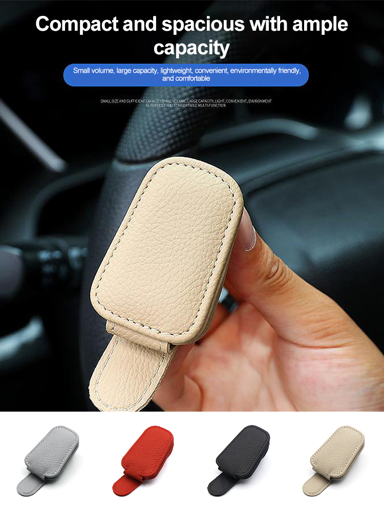 Car Sun Visor Glasses Box Sunglasses Clip Card Ticket Holder Stand Fastener Pen Case Eyeglasses Car Accessories
