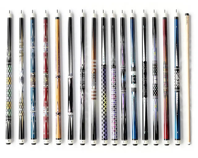 Multi Styles Popular Diamond Mark Good Quality 1/2-pc Billiard Pool Cue Stick with Smooth Hand Grip,13mm Tip for Sale 1