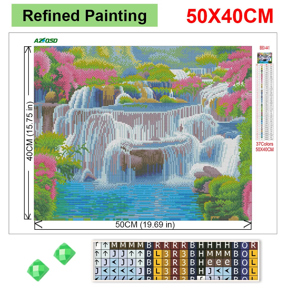 Diamond Painting Waterfall Cross Stitch Diamond Embroidery Scenery Full Square/Round Drill Handmade 5d Diy Home Decor diamond painting
