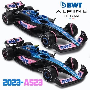 Bburago 1:43 알파인 F1 팀 A523 2023 #10 피에르 가스리 #31 에스테반 오콘 합금 자동차 다이캐스트 모델 장난감 소장용 대회