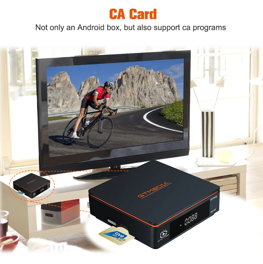GTMEDIA V9 Prime Gtmedia H265 DVB-S/S2/S2X, VCM/ACM/Multi-stream/T2-MI IKS supportato brasile Box Ricevitore satellitare