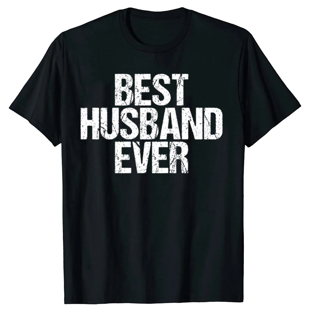 Lustiges T-Shirt mit Aufdruck „Bester Ehemann aller Zeiten“ für Männer und Frauen, modisches, lässiges T-Shirt aus 100 % Baumwolle, locker sitzend, übergroß, für Papa, cooles Humor-T-Shirt