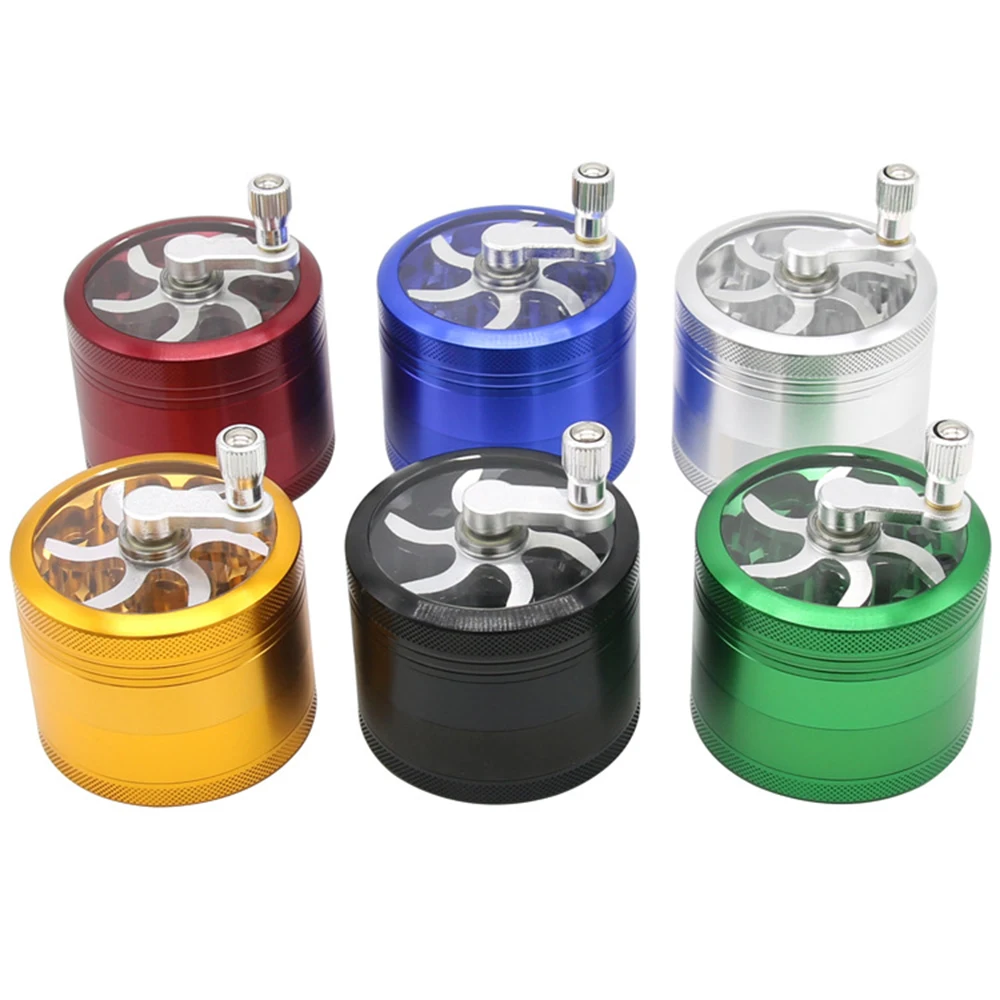 

4-Layer Aluminum Alloy 55mm Metal Herb Herbal Household Commodity Spice Crusher Kitchen Grinder Cigarette Tools