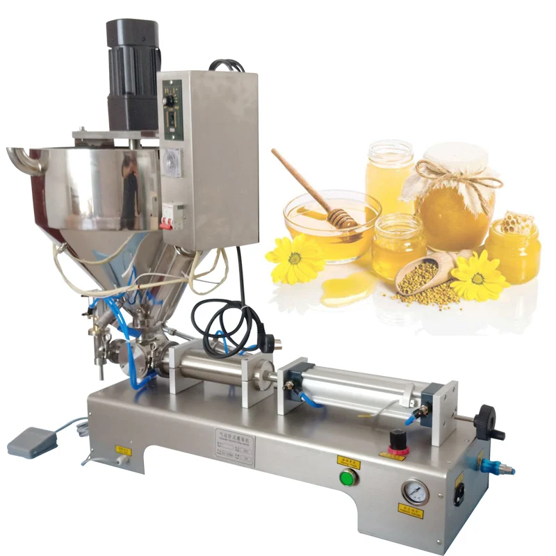 

Paste Liquid Filling Machine Ketchup Honey Cream Emulsion Heating Mixing Type Stainless Steel Filling Machine