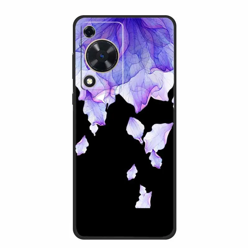 Black Silicone Soft Phone Case with Cartoon Design