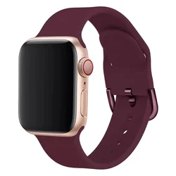 Enhanced Sport Silicone Watch Strap - Durable & Comfortable Design for Everyday Wear (Wine red)