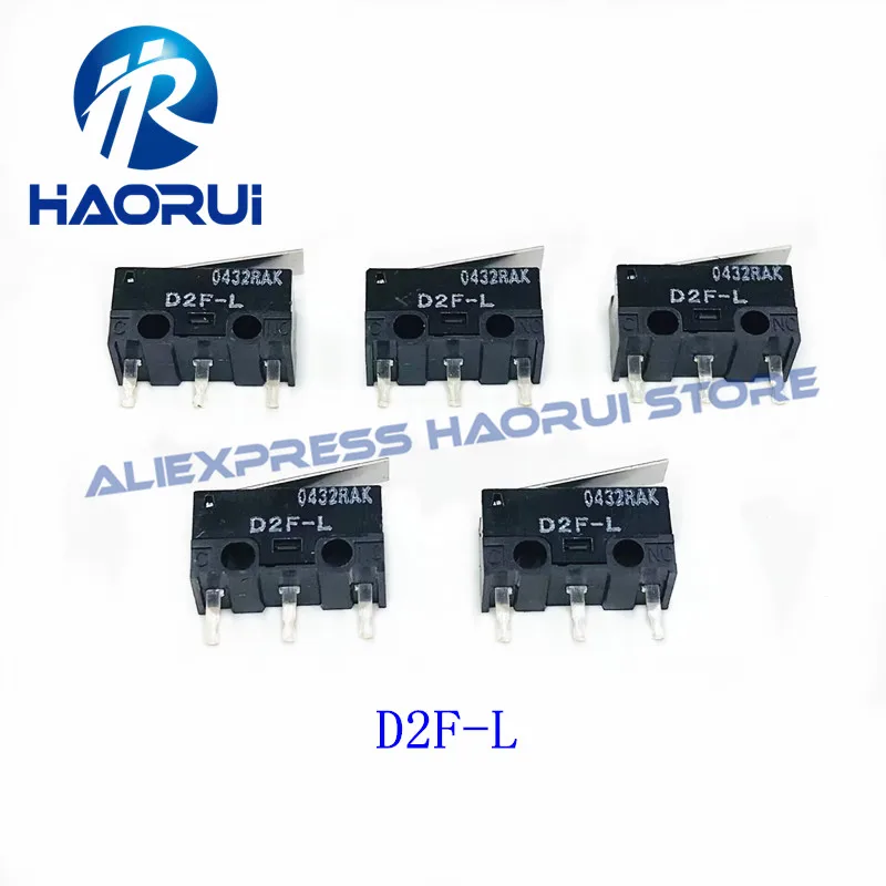 Micro Switch Original com Rocker D2f D2fc-fl-nh D2f-l D2f01l D2f-fl D2f-01fl D2f-l2 D2f-l3 Pcs Novo - Imagem 2
