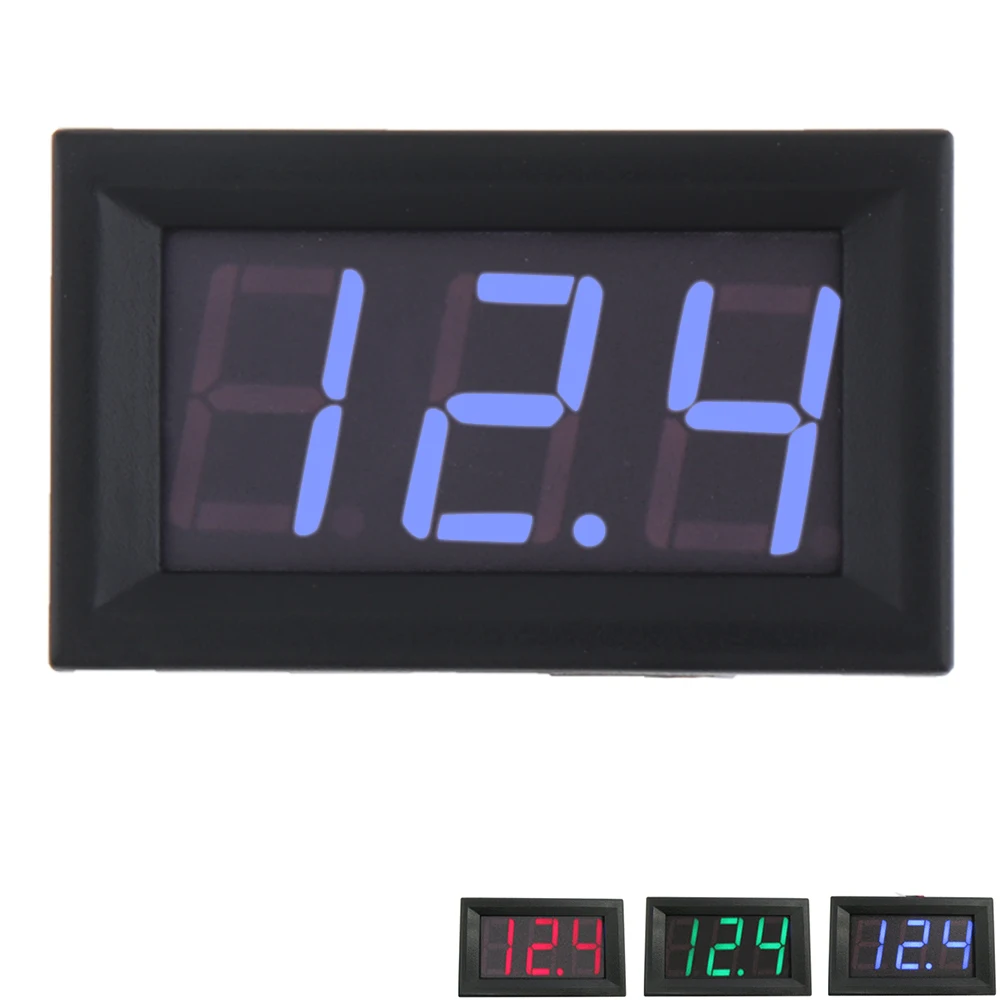 

3wires 0.56 inch Mini Digital Voltmeter DC100V Panel Amp Volt Voltage Meter Tester LED Display Voltmeter Small