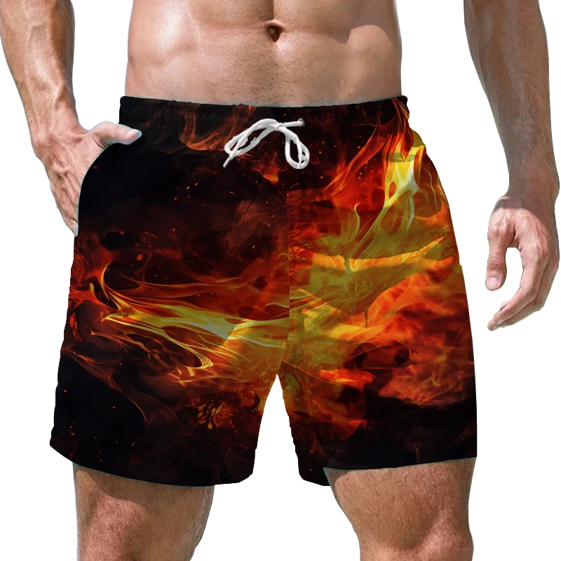 

Summer new men's shorts flame 3D printed men's shorts casual style men's shorts fashion trend street men's shorts