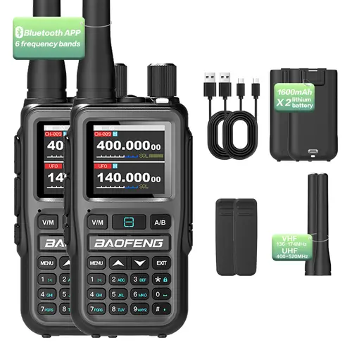 Baofeng UV-5R Mini 5W Walkie Talkie (2 Pack) | Bluetooth APP, NOAA Weather, 999 Ch | USB-C Charging for Outdoor/Hunting - Image 14