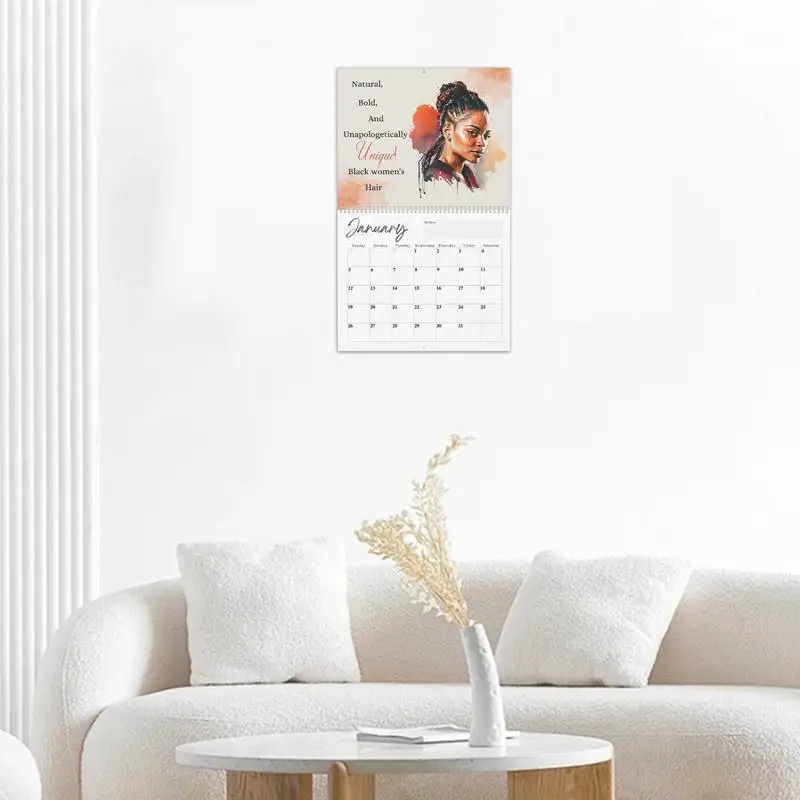 2025 Black Girl Inspirational Wall Calendar