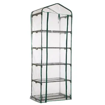 Garden House Mini Portable Garden Green House Warm Greenhouse Flower Plants Green House PVC Cover Without Iron Rack