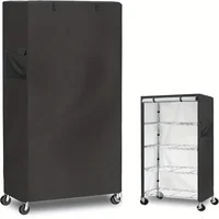 420D Waterproof Shelf Cover,Heavy Duty Dustproof Storage Shelving Unit Cover,Durable Steel Organizer Wire Rack Covers,Shelf Disp 1