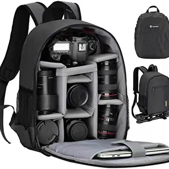 Zaino DSLR impermeabile Borsa per fotocamera DSLR digitale per video Fotocamere esterne multifunzionali Custodia per fotocamera per obiettivo DSLR Nikon Canon