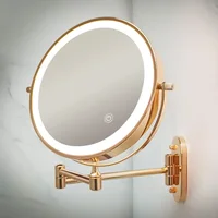 Makeup Mirror LED Smart Bath Mirrors 3x/5x/7x/10x Magnifying Double Side USB Charging Bathroom 3 Color Light Cosmetic Mirrors 2