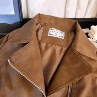 Veste de printemps et d'automne pour filles de 2 3 4 5 6 8 ans, manteau en cuir artificiel pour enfants, vêtements d'extérieur résistants aux taches, nouvelle mode 4