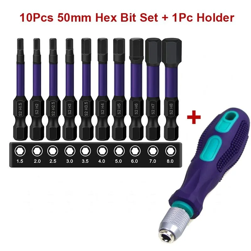 Набор шестигранных бит 50 мм с
