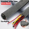 5-8mm Thermoresistant Tin Plating Cable Tube Sleeve EMI Shielded Flexible Wire Wrap Cover Line Cord Organizers Cable Management 1
