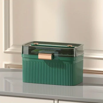 Medicine Storage Box With Handle Portable Leakproof Pill Organizer Large Capacity Medicine Storage Box First Aid Kit Storage Box 2