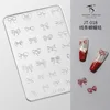 Lovely Bowknot 3D Reliefs Silicone Nail Accessories Butterfly Rose Feather Lace Pattern Manicure Carving Mold Mould DIY Template 4
