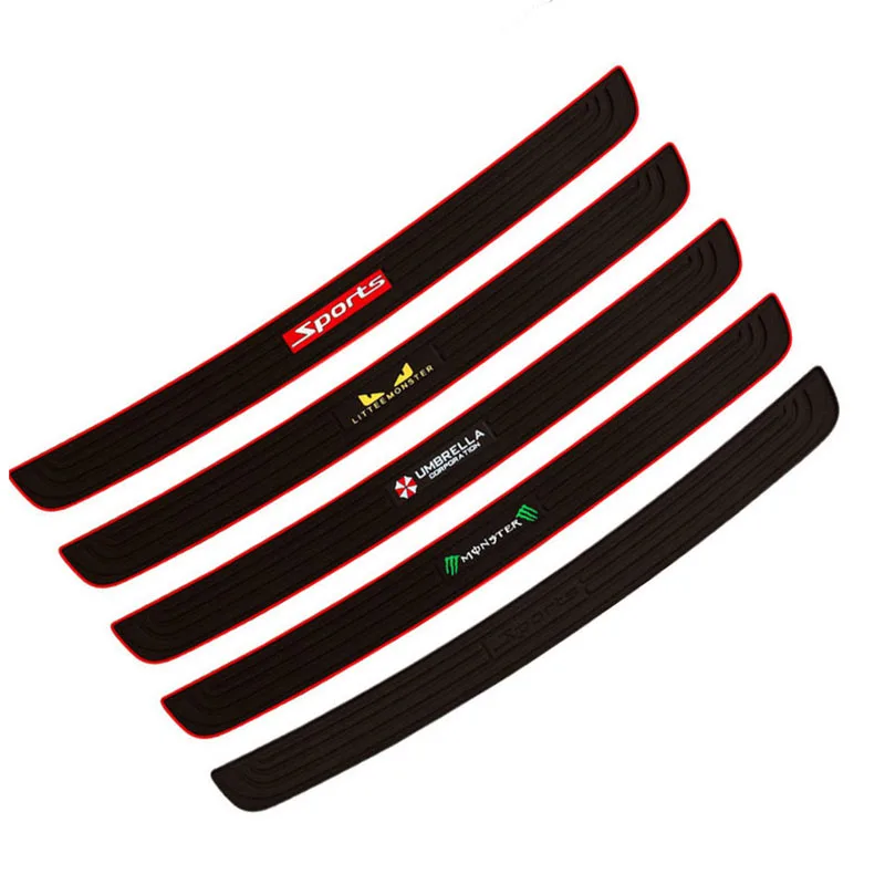 Universal Car Trunk Door Sill Protector and Rear Bumper Guard Trim