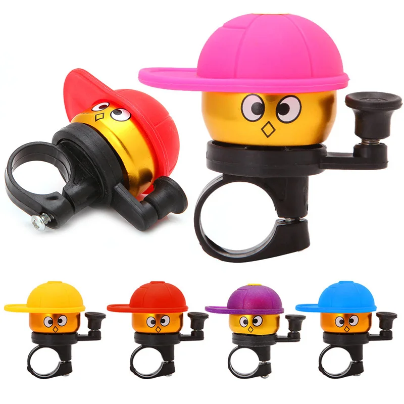 1Pc Cartoon Bike Cycling Hat Horn Loud Alarm Handlebar Metal Ring