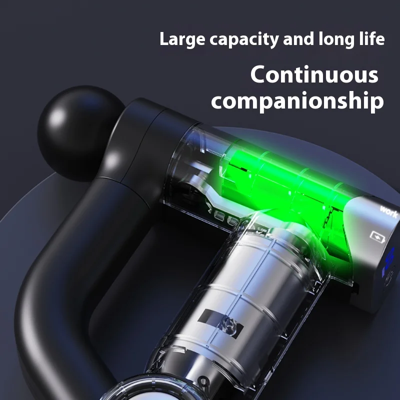 Deep Muscle Massage Gun Folding Fascia Gun Electric Percussion Pistol Massager For Body Neck Back Leg Fitness Tool 32 Levels