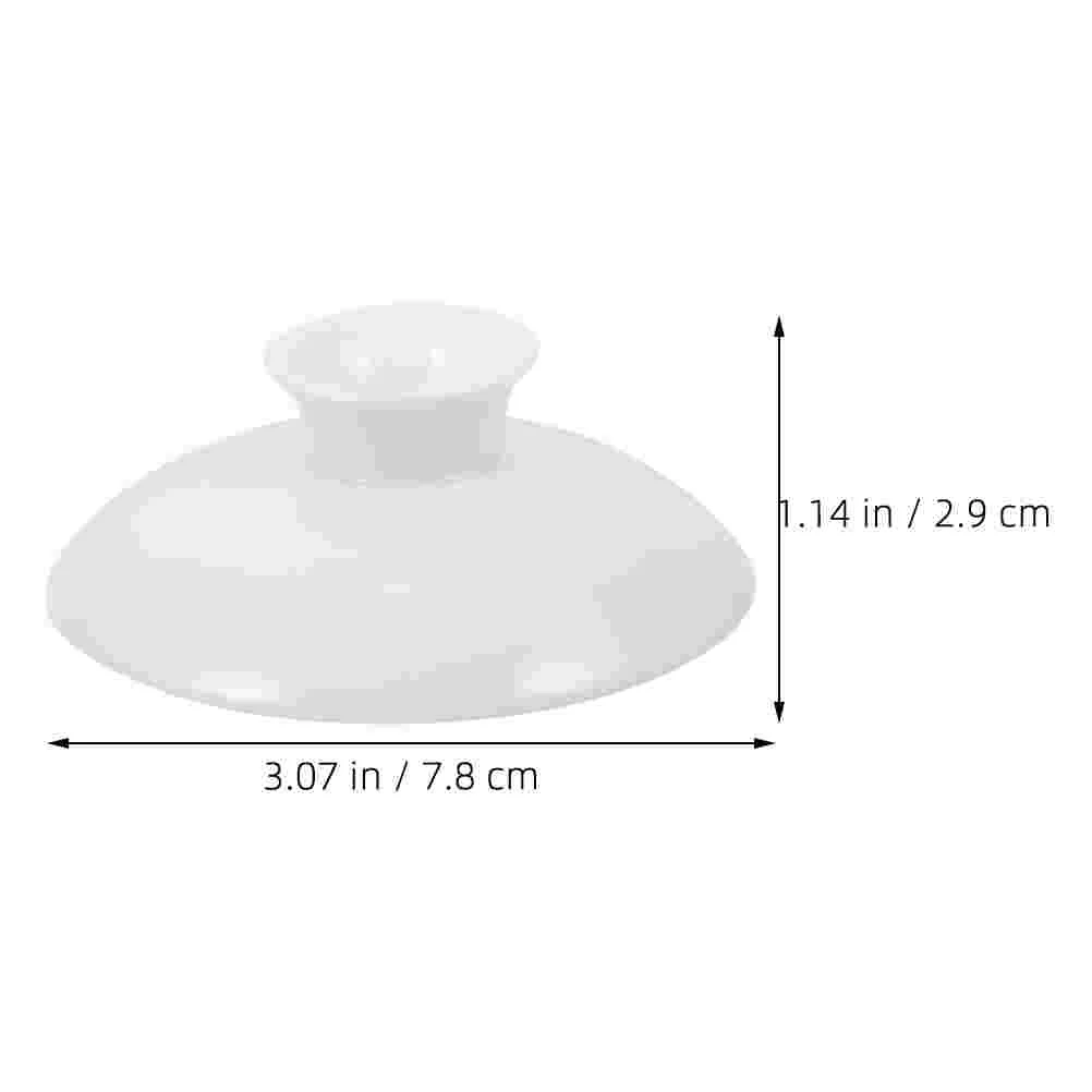 Replacement Ceramic Lid Porcelain Tea Bowl Teacup Covers Tea Cup Lids Mug Covers for Kitchen Dining Bar Teaware Sets Accessories
