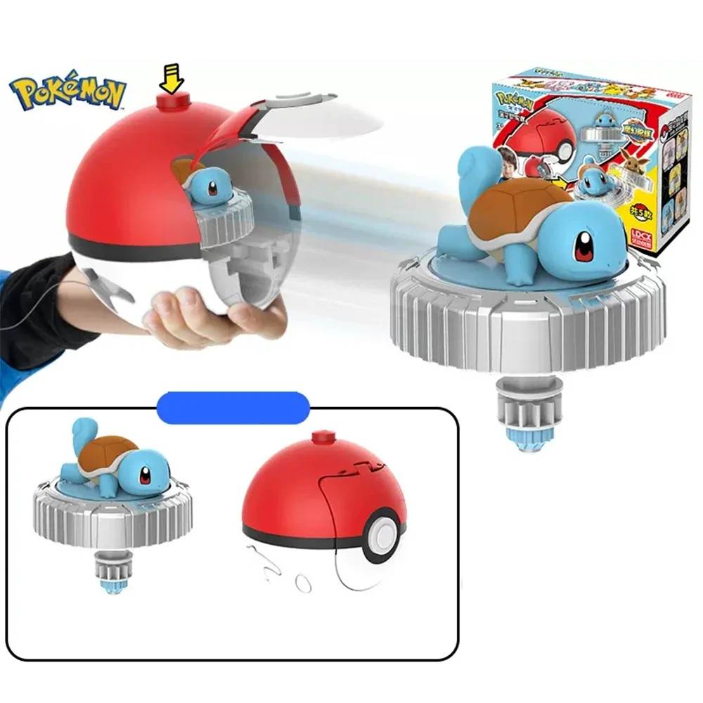 1pcs LDCX Pokemon Kids Toy Gift Set 1 Battle Top Pikachu Squirtle Charmander Squirtle Ball for Christmas birthday 3