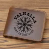 Valhalla Viking Wallet for Men with Coin Pocket Hall of The Slain  Minimalist Wallet Genuine Leather 1