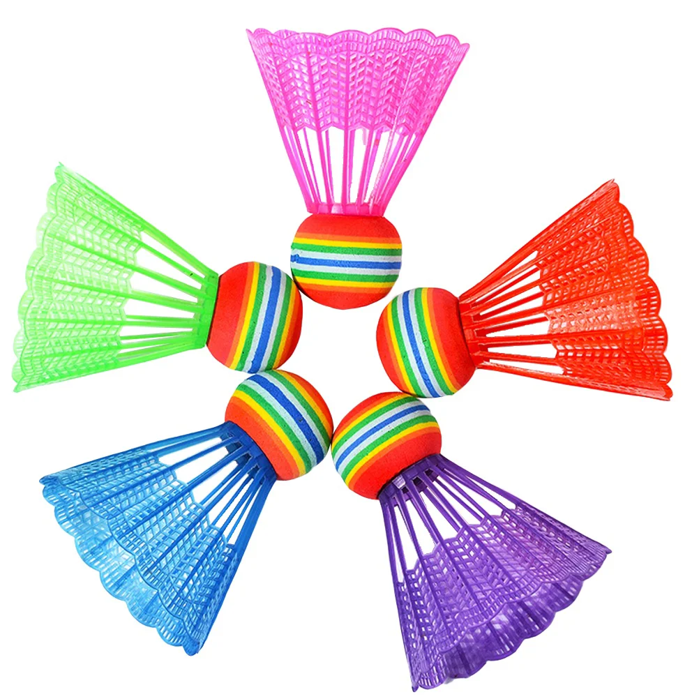 20 Pcs Indoor Shuttlecock Child Toys Coloured Racquet Game Training Shuttlecocks