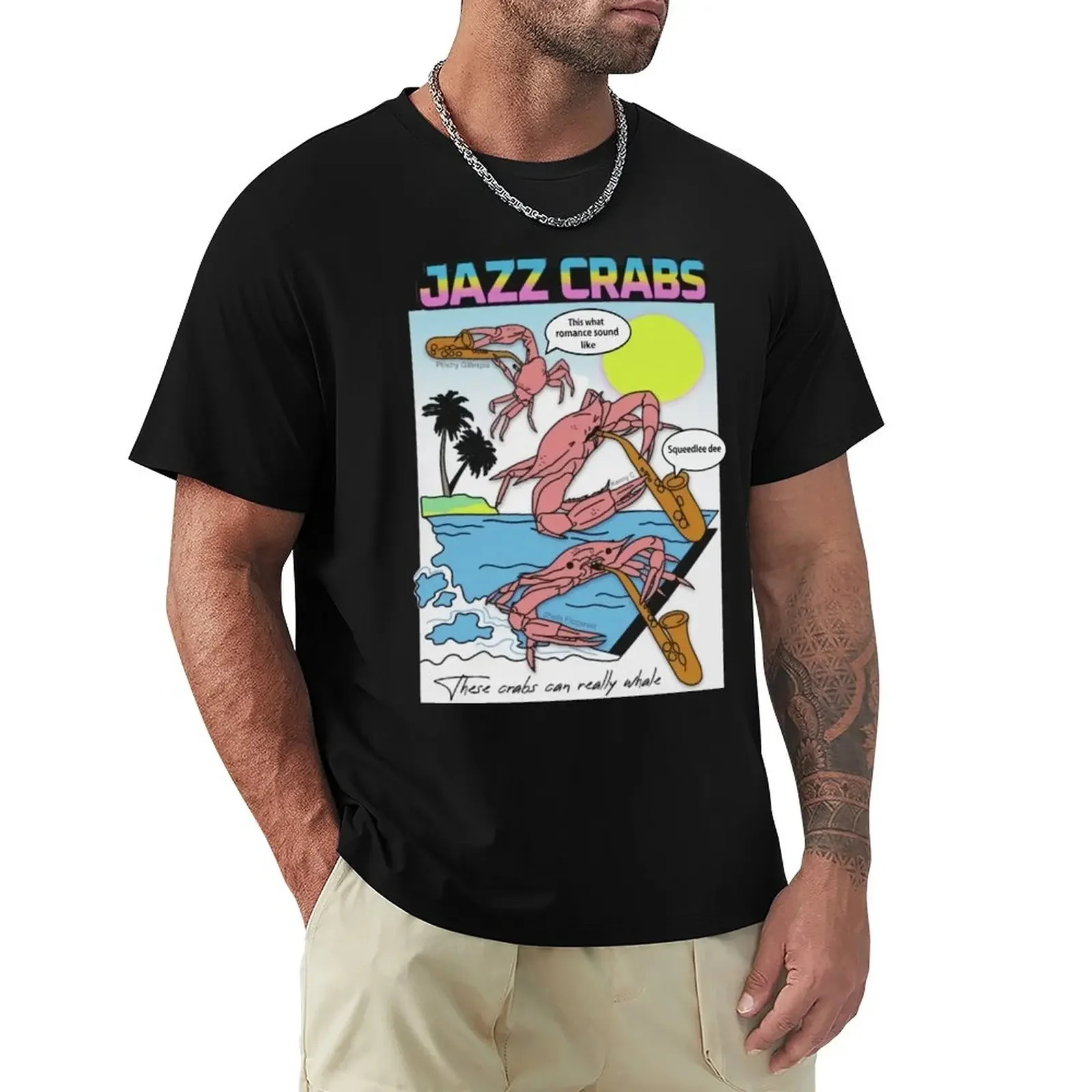 

Футболка Jazz Crabs Мужская, графическая тенниска, Черная майка