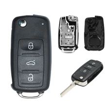Car Remote Key Shell Key Case for VW Caddy Eos Golf Jetta Polo Tiguan for Skoda Rapid Superb Octavia Fabia for Seat ibiza Leon