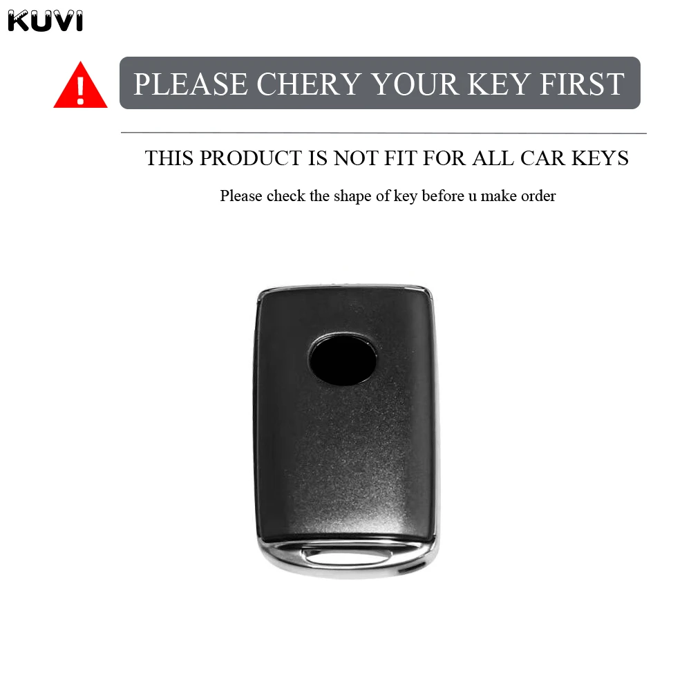 SANRILY Carbon Fiber Key Fob Cover For Mazda 3, CX-5, CX-30, CX-9 - ABS Plastic Protective Shell Case With Keychain (Black) - View #6