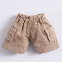 Vêtements décontractés de style outillage pour poupées BJD, mini jeans, shorts, accessoires de jouets pour enfants, OB11, 1/12 3